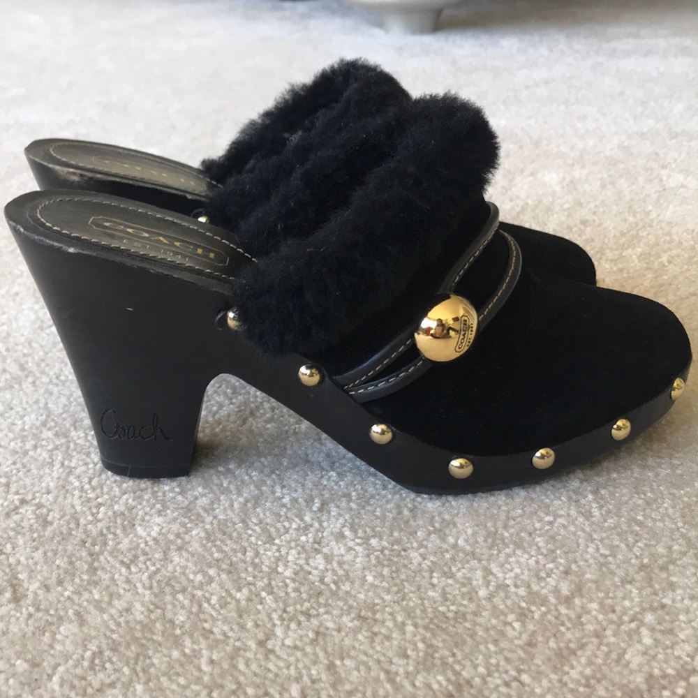 Coach suede mules NWOT